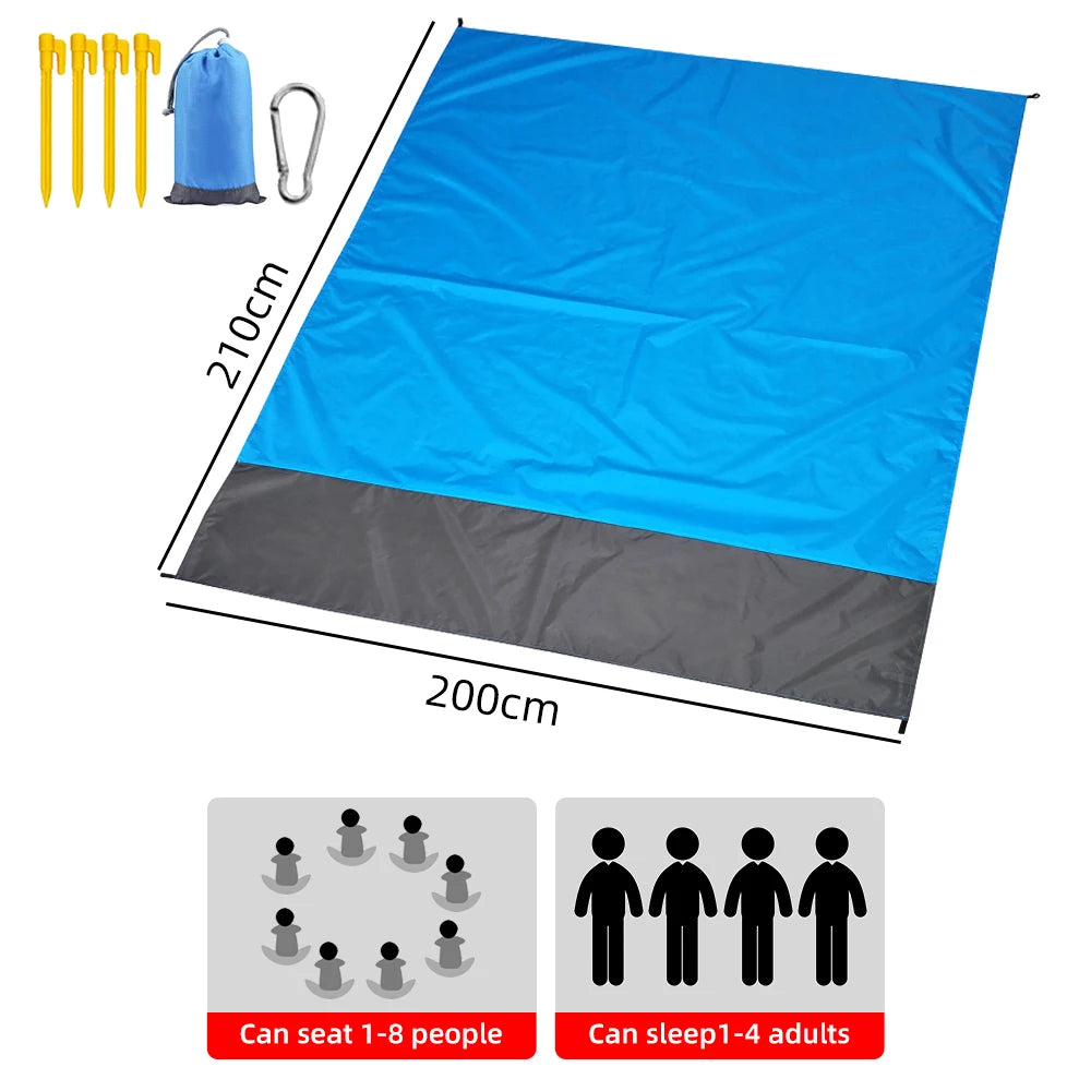 Sand-Free Waterproof Beach Mat – Quick Dry & Lightweight