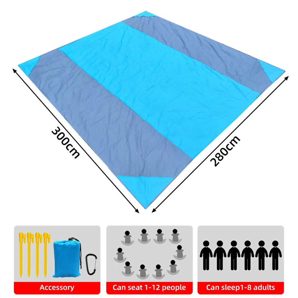Sand-Free Waterproof Beach Mat – Quick Dry & Lightweight